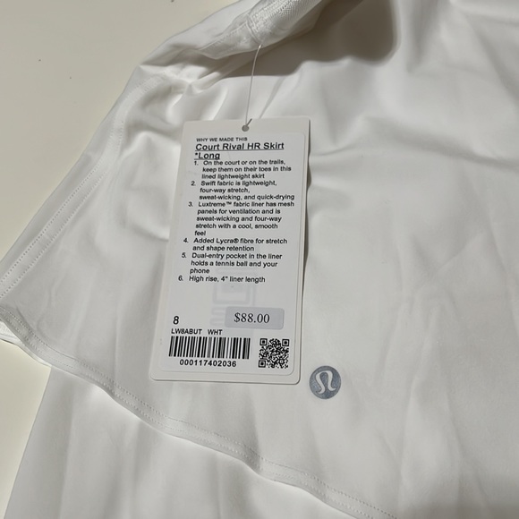 NWT Lululemon Court Rival HR Skirt Long - Picture 3 of 5